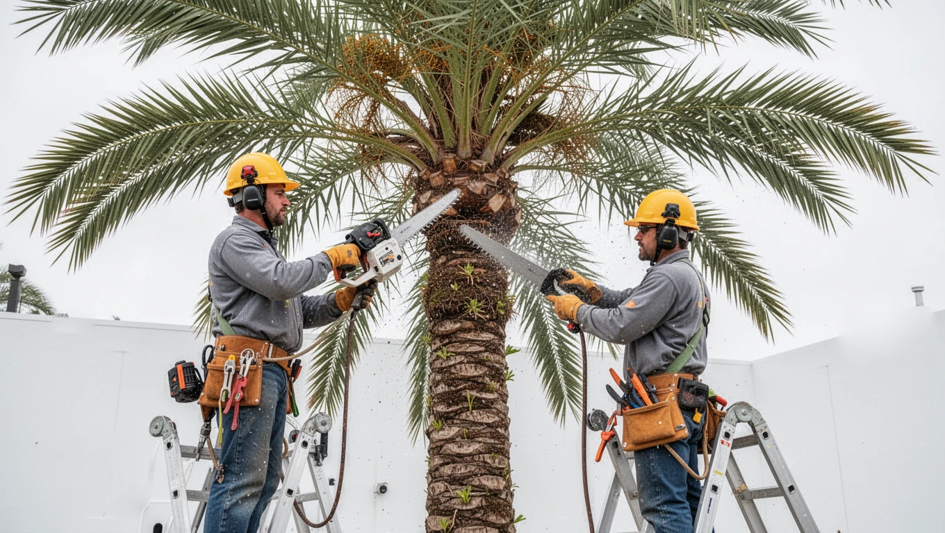 Palm Tree Trimming
